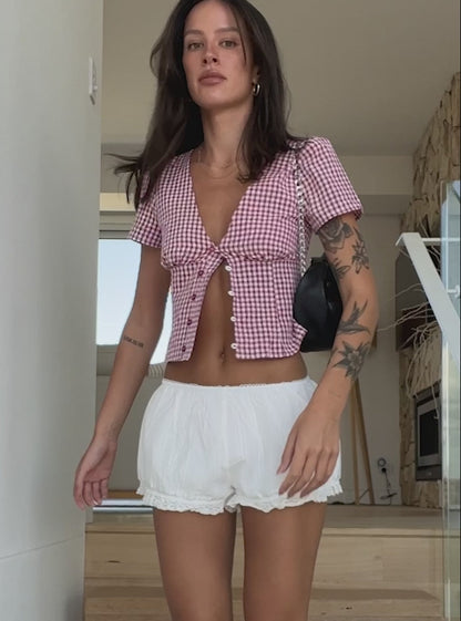 Glam | Gingham Blouse